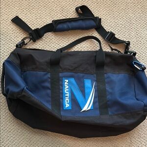 Nautica Blue and Black Duffel Bag